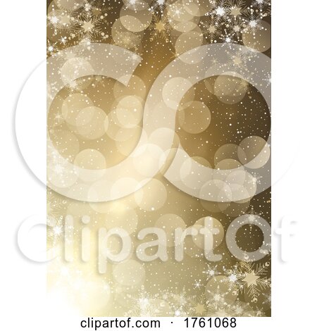 Gold Christmas Background by KJ Pargeter