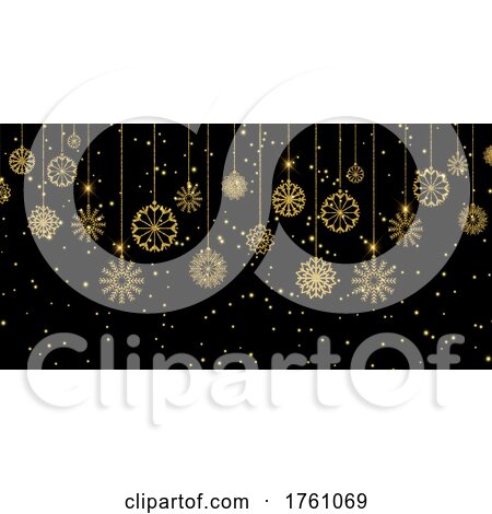 Glittery Christmas Snowflake Banner by KJ Pargeter