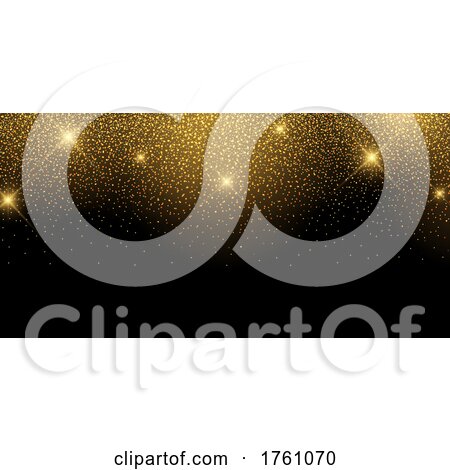 Gold Sparkle Christmas Banner by KJ Pargeter