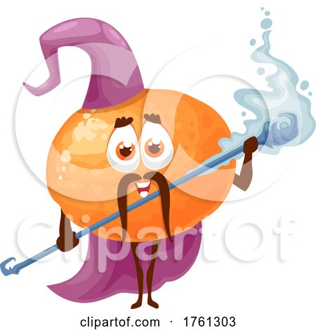 Orange Wizard Character by Vector Tradition SM