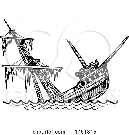 clipart shipwreck