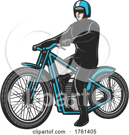 Man on a Motorcycle by Vector Tradition SM