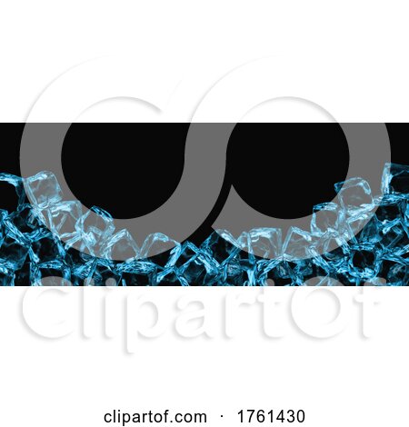 Blue Ice Cubes over Black by Vector Tradition SM