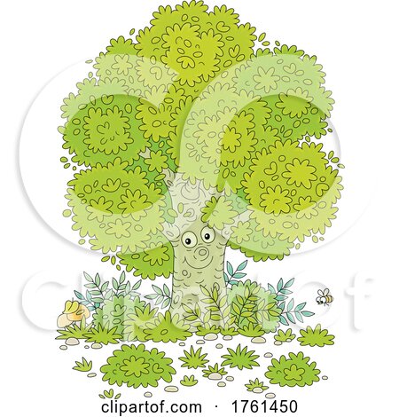 Happy Lush Oak Tree by Alex Bannykh