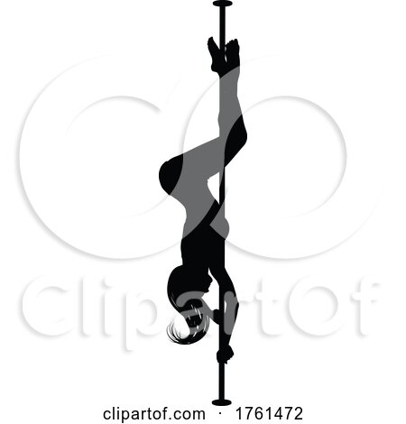 Pole Dancer Woman Silhouette by AtStockIllustration