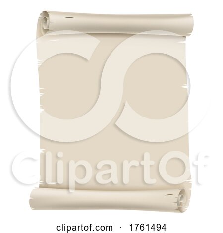 Vintage Paper Scroll Parchment Banner by AtStockIllustration