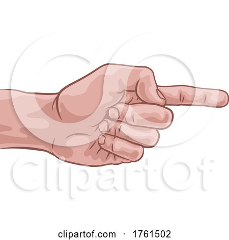 Hand Pointing Finger Comic Book Pop Art Cartoon by AtStockIllustration