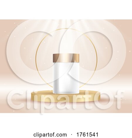 Product Display Background with Blank Cosmetic Bottle by KJ Pargeter