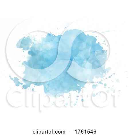 Watercolor Stain Texture in Blue Colours by KJ Pargeter