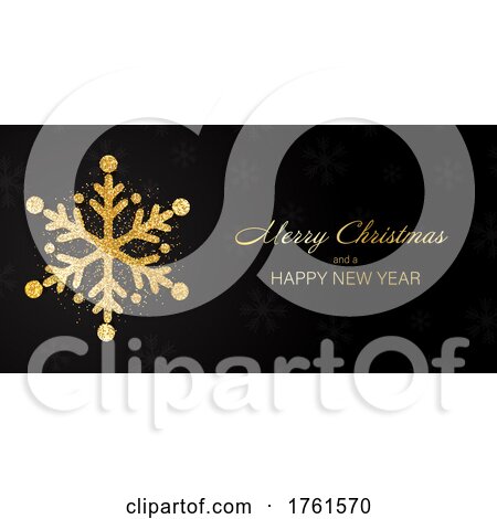 Christmas Banner with Glittery Snowflake Design by KJ Pargeter