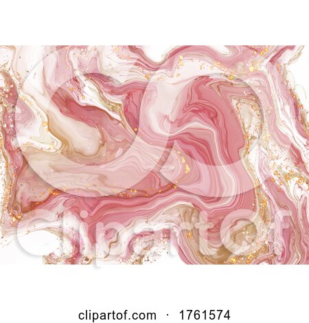 Liquid Marble Background with Gold Glitter by KJ Pargeter