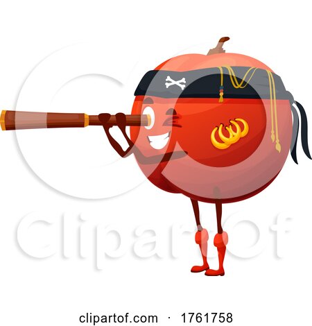 Apple Pirate Character by Vector Tradition SM