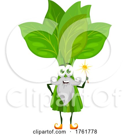 Spinach Wizard Character by Vector Tradition SM