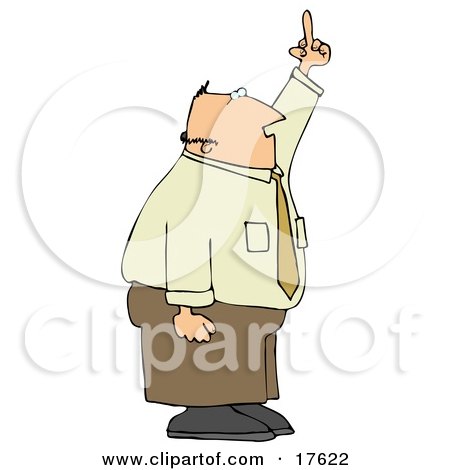 Mad Middle Aged Caucasian Business Man Holding His Hand Up In The Air And Flipping Someone Off Clipart Illustration by djart