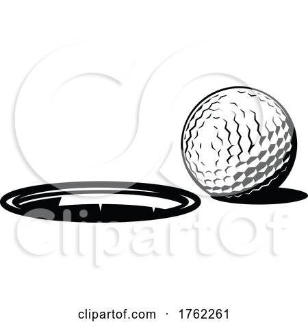 golf ball clipart black and white