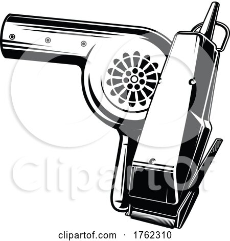 Blow Dryer and Clippers by Vector Tradition SM