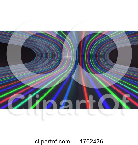 Abstract Panoramic Neon Background. by KJ Pargeter