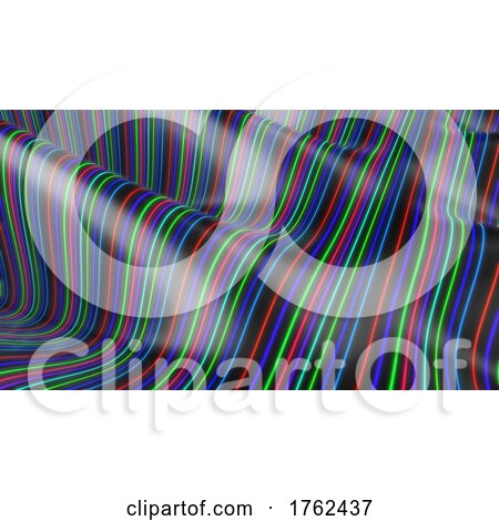 Abstract Panoramic Neon Background. by KJ Pargeter