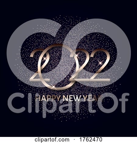 Happy New Year Background with Glittery Design by KJ Pargeter