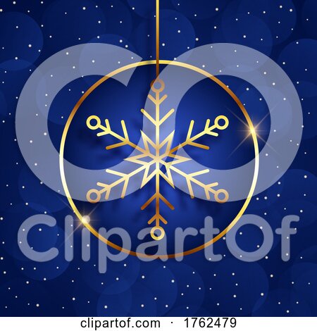 Elegant Christmas Snowflake Background by KJ Pargeter