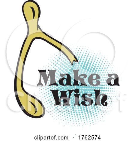 Wishbone with Make a Wish Text by Johnny Sajem