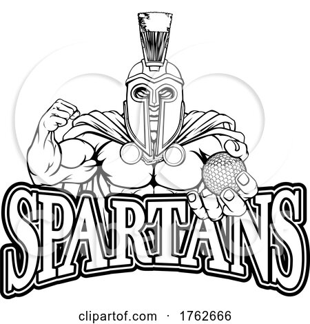 Spartan Golf Sports Mascot by AtStockIllustration