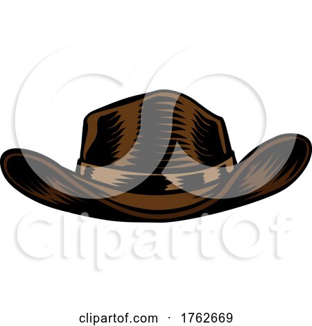 Cowboy or Sheriff American Western Wild West Hat by AtStockIllustration