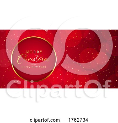 Red and Gold Christmas Banner Design by KJ Pargeter