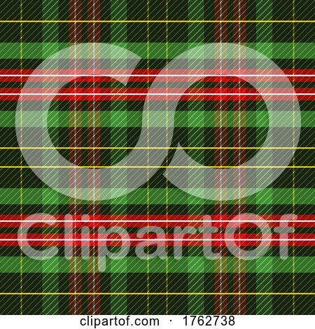 Christmas Background with a Plaid Pattern by KJ Pargeter