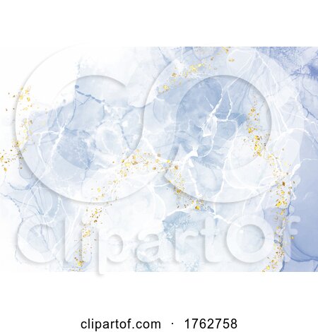 Elegant Hand Painted Background with Gold Glitter by KJ Pargeter