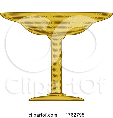 Chalice Grail Gold Cup Goblet Vintage Style Icon by AtStockIllustration