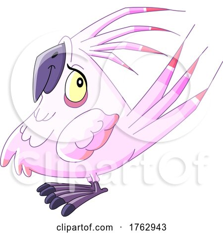 Cartoon Pink Parrot by yayayoyo