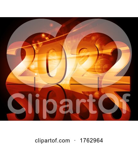 2022 New Year Starburst Background by elaineitalia