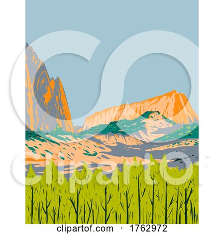 Echo Canyon State Park Located East of Pioche Nevada USA WPA Poster Art by patrimonio