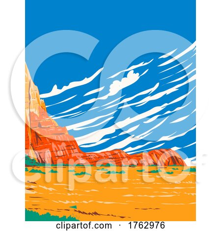 Box Canyon in Kodachrome Basin State Park in Utah USA WPA Poster Art by patrimonio