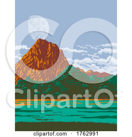Spring Mountain Ranch State Park Within the Red Rock Canyon National Conservation Area Nevada USA WPA Poster Art by patrimonio