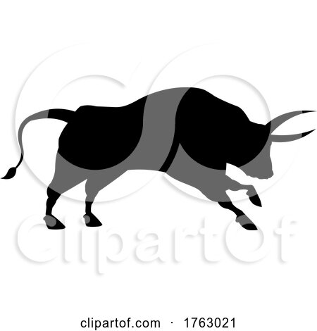 Charging Bull by Hit Toon