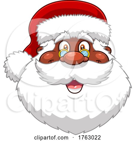 Jolly Santa Face by Hit Toon