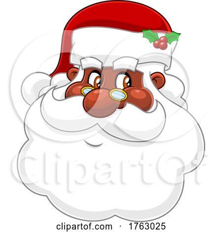 Skeptical Santa Face by Hit Toon