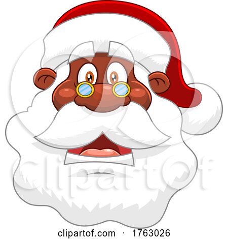Scared Santa Face by Hit Toon