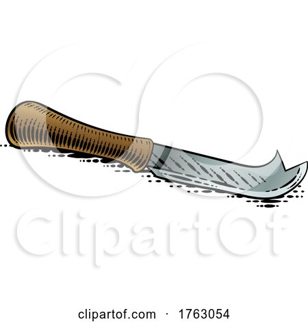 Cheese Knife Illustration Vintage Woodcut Etching by AtStockIllustration
