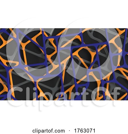 3D Abstract Background with Paper Cut Shapes by KJ Pargeter