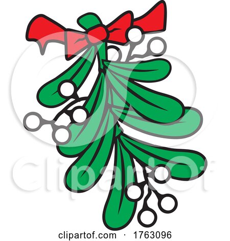 Cartoon Christmas Mistletoe by Johnny Sajem