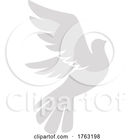 Flying Peace Dove Silhouette by Vector Tradition SM