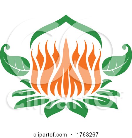 Indian Lotus Flower by Vector Tradition SM
