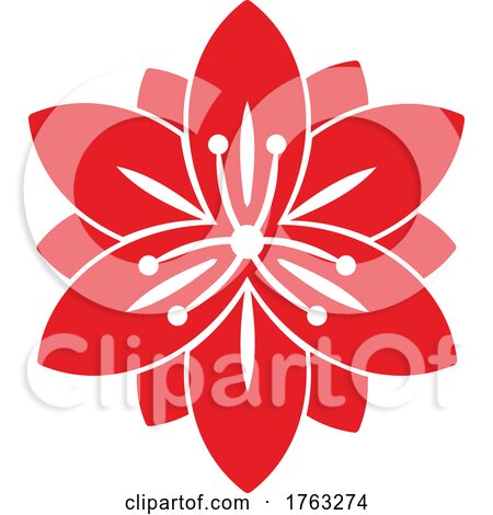 Red Flower by Vector Tradition SM