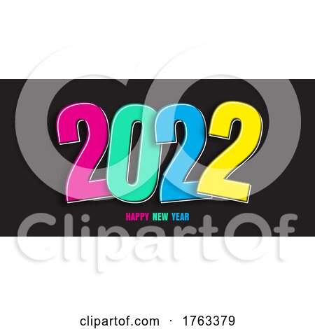Colourful Happy New Year Banner Design by KJ Pargeter