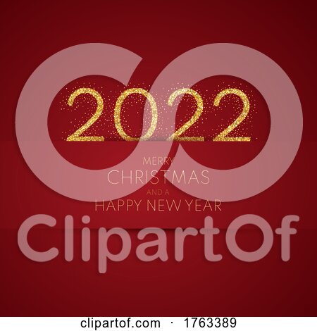 Happy New Year Background in Red and Gold by KJ Pargeter