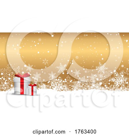 Christmas Banner with Gift Boxes by KJ Pargeter