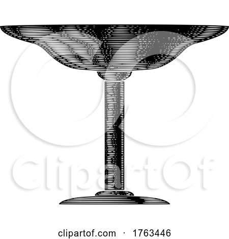 Chalice Grail Cup Goblet Woodcut Vintage Icon by AtStockIllustration